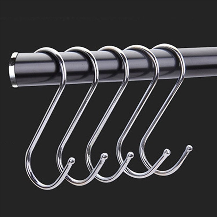 30Pcs/Set S Shaped Hanging Hooks Stainless Steel Hangers for Kitchen Bathroom-8