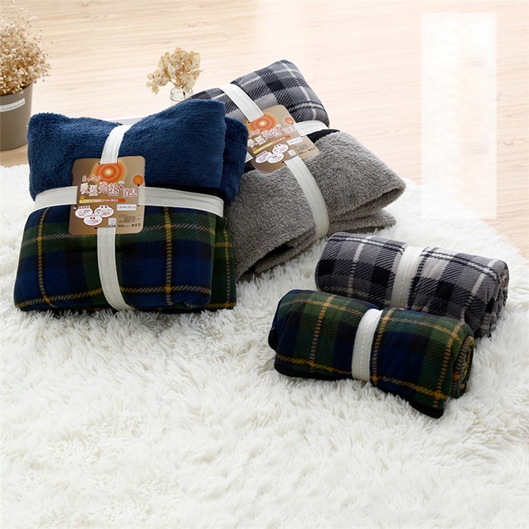 Super Soft Flannel Polar Fleece Warmth Blanket for Home Office , Size: 140 x 190cm - Dark Blue Stripes Pattern-2