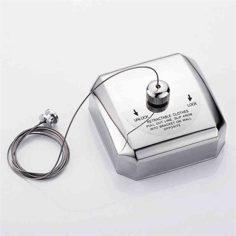 4m Retractable 304 Stainless Steel Clothesline Clothes Dryer for Hotel Balcony Bathroom etc-3