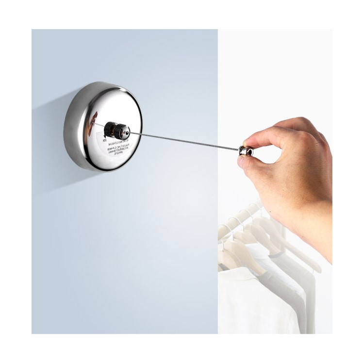 4m Retractable 304 Stainless Steel Clothesline Clothes Dryer for Hotel Balcony Bathroom etc-6