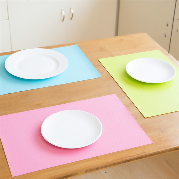 Self-adhering EVA Cabinet Drawer Liner Bright-colored Refrigerator Pad Cupboard Non-Slip Mat - Pink-4