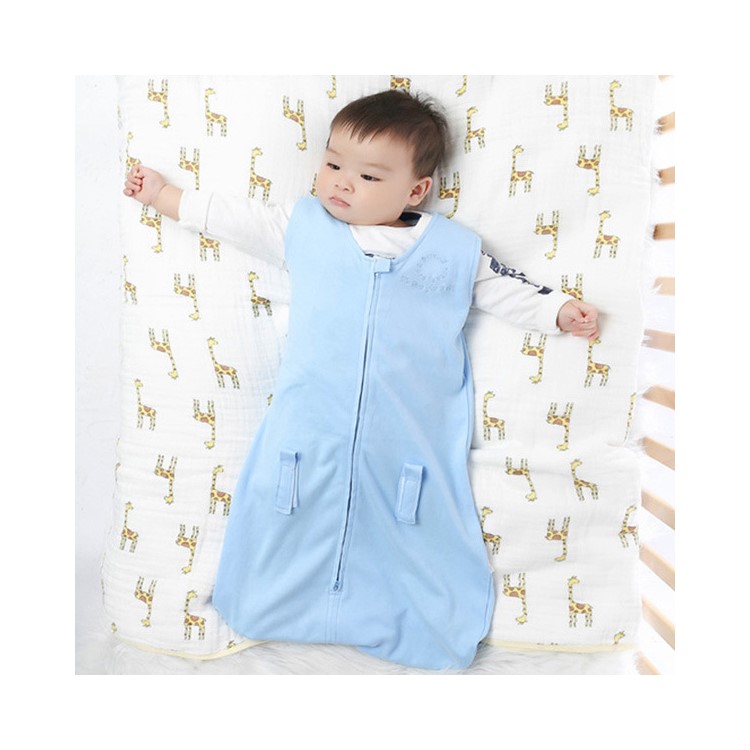 Newborn Baby Swaddling Blanket Soft Cotton Wrap Sleeping Swaddle Blanket - Blue / Size: S-3