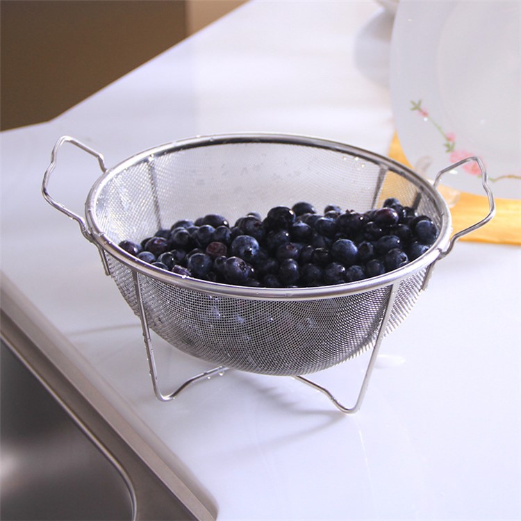 Durable Stainless Steel Double Ear Mesh Basket Drain Basket Filter-1