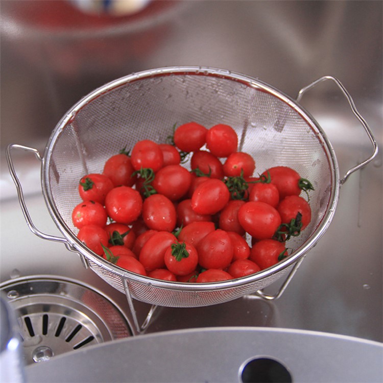 Durable Stainless Steel Double Ear Mesh Basket Drain Basket Filter-2