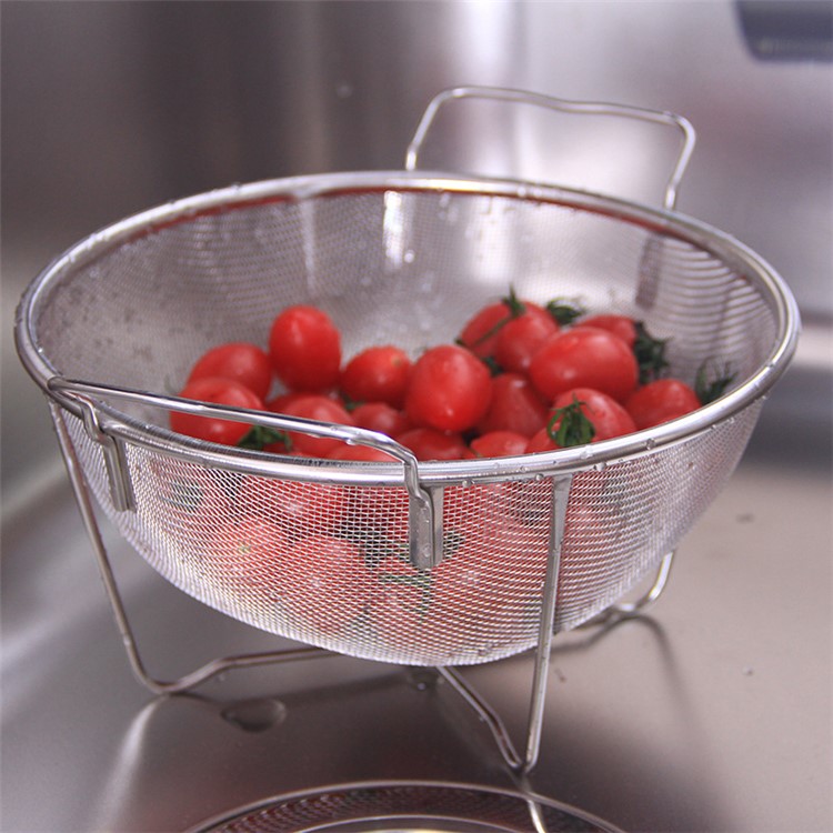 Durable Stainless Steel Double Ear Mesh Basket Drain Basket Filter-5