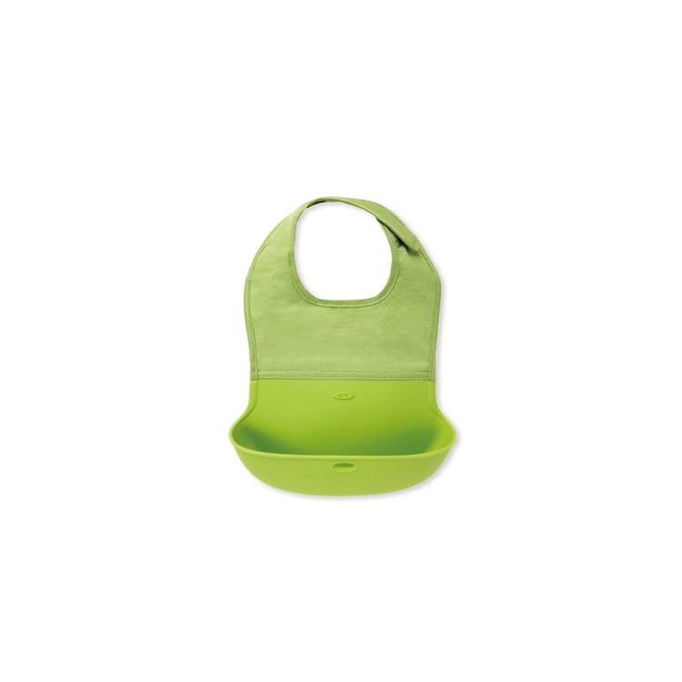 Silicone Baby Toddler Feeding Bid Waterproof Soft Baby Bid with Velcro Closure - Green-1