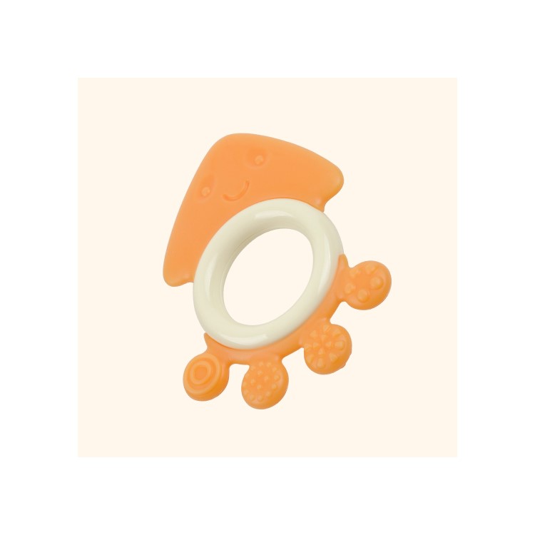 GORYEO BABY BPA Free Safe Silicone Baby Chewable Teether - Orange Octopus-1