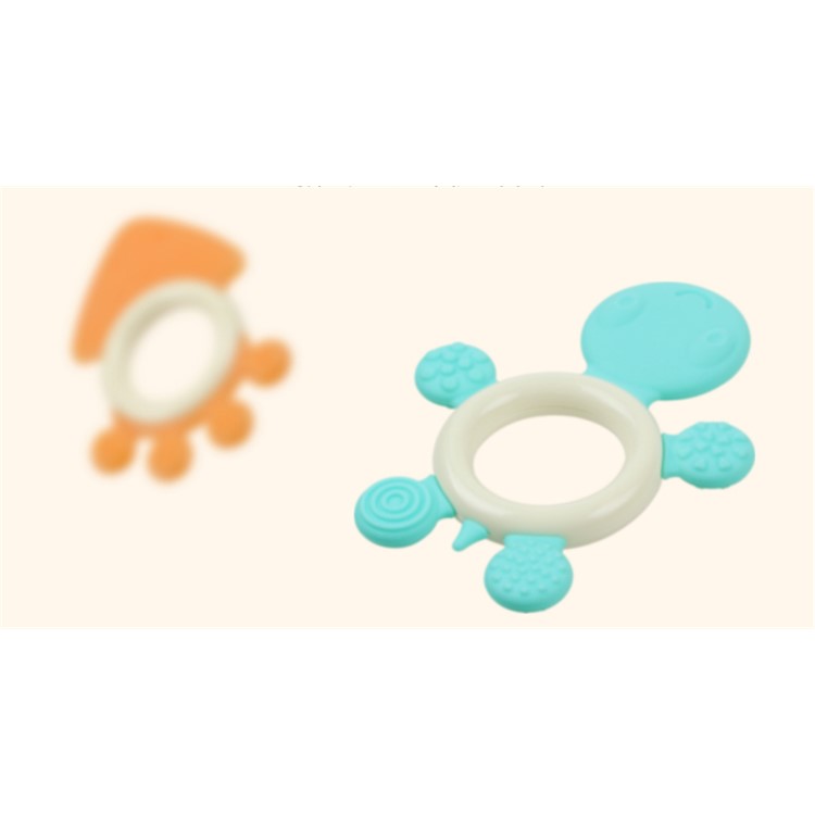 GORYEO BABY BPA Free Safe Silicone Baby Chewable Teether - Orange Octopus-2