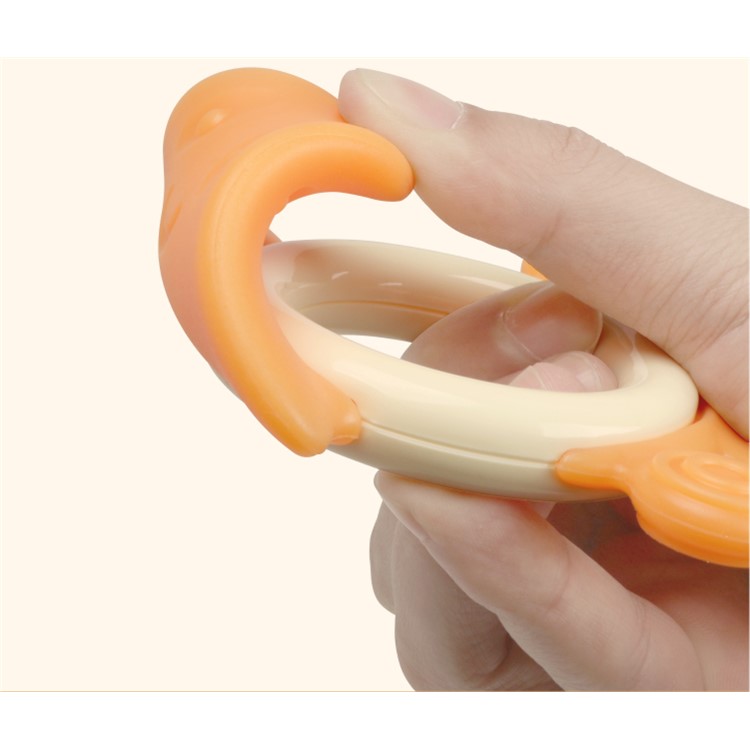 GORYEO BABY BPA Free Safe Silicone Baby Chewable Teether - Orange Octopus-3