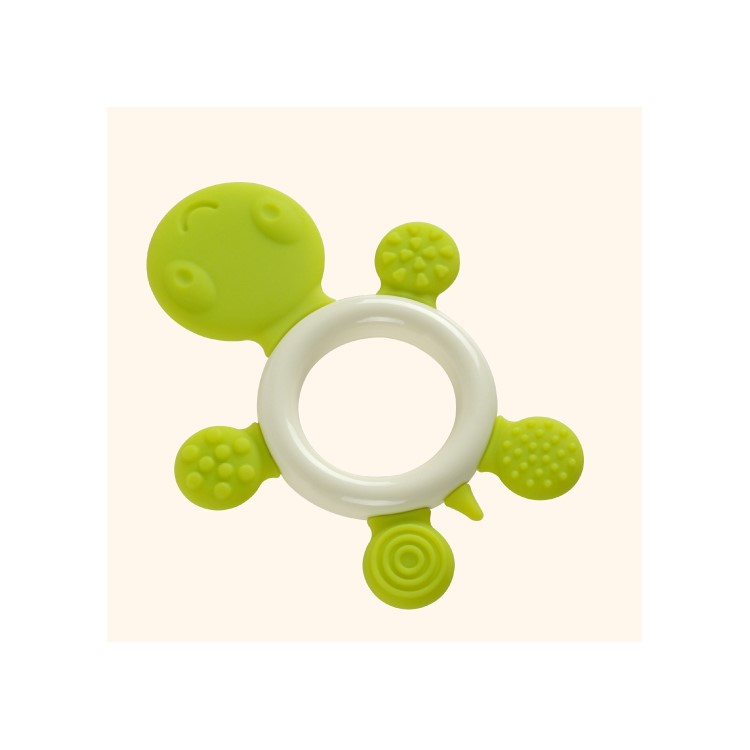 GORYEO BABY BPA Free Safe Soft Silicone Baby Chewable Teether - Green Turtle-1