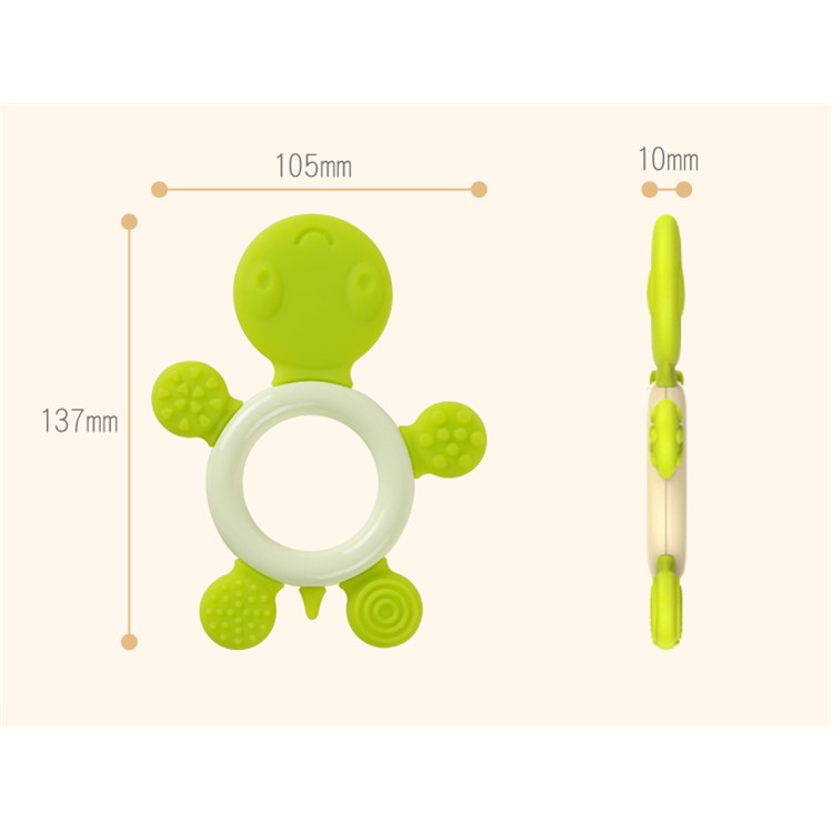 GORYEO BABY BPA Free Safe Soft Silicone Baby Chewable Teether - Green Turtle-2
