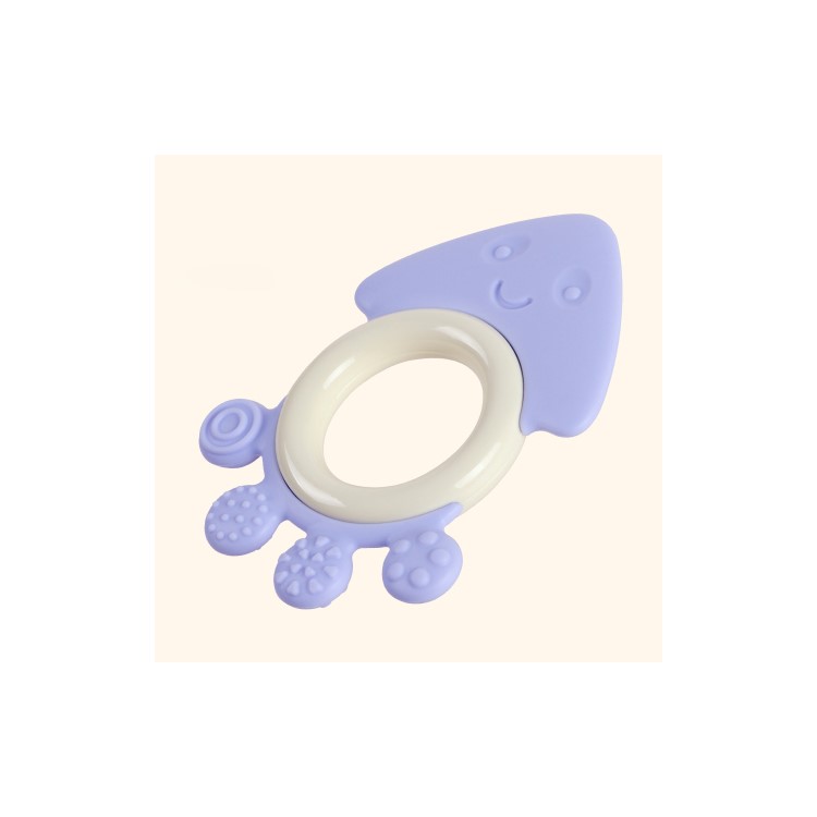 GORYEO BABY BPA Free Safe Flexible Silicone Baby Chewable Teether - Purple Octopus-1