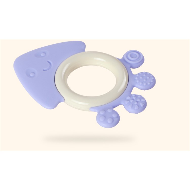 GORYEO BABY BPA Free Safe Flexible Silicone Baby Chewable Teether - Purple Octopus-2