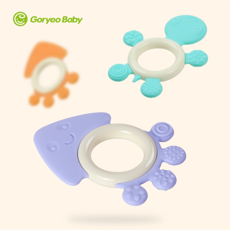 GORYEO BABY BPA Free Safe Flexible Silicone Baby Chewable Teether - Purple Octopus-5