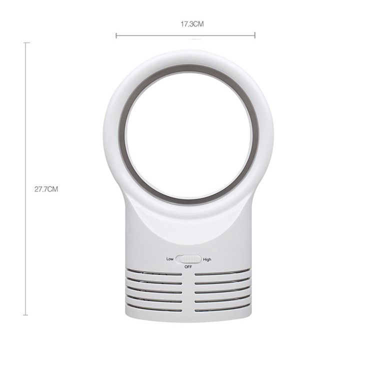 Portable Mini Bladeless Fan Electric Safe Table Fan for Work Study Sleep - US Plug-4
