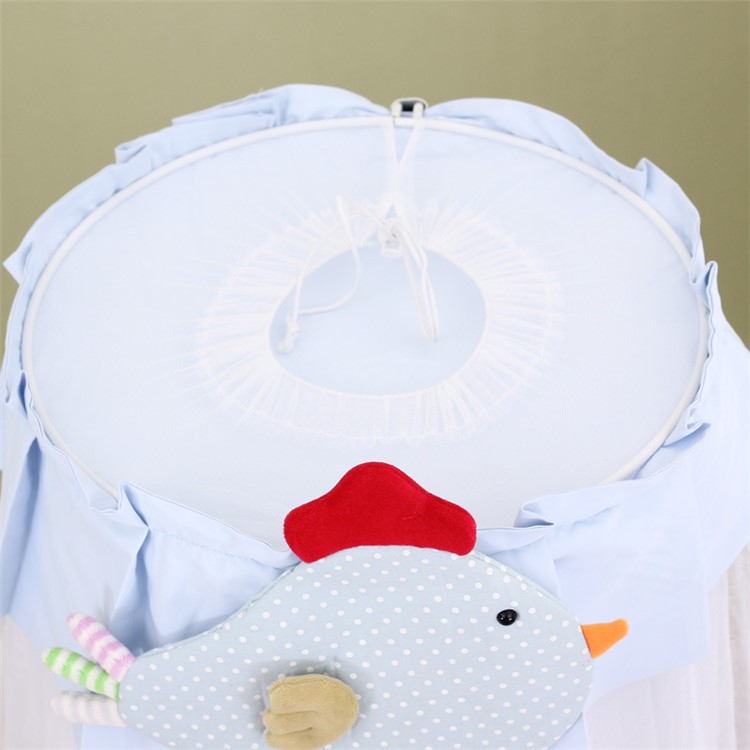 50D High Density Height Adjustable Baby Infant Bed Mosquito Net with Cute Toy Decor-5