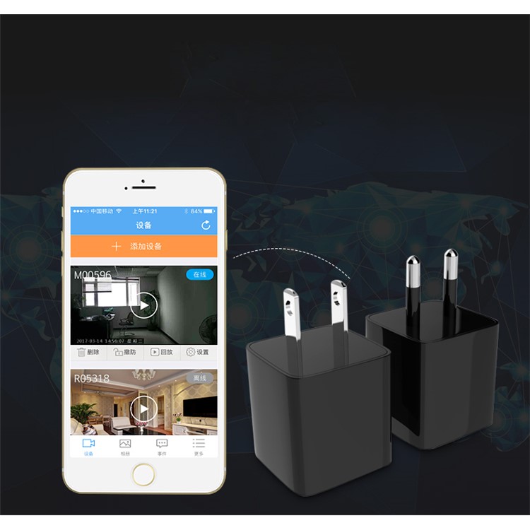 1080P HD Mini Spy Camera Motion Detection Security Camera Charger USB Wall Charger WiFi Camera - EU Plug-5