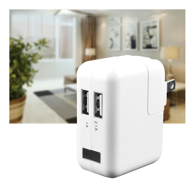 1080P Hidden Mini Spy Camera USB Wall Charger Security Camera - US Plug-2