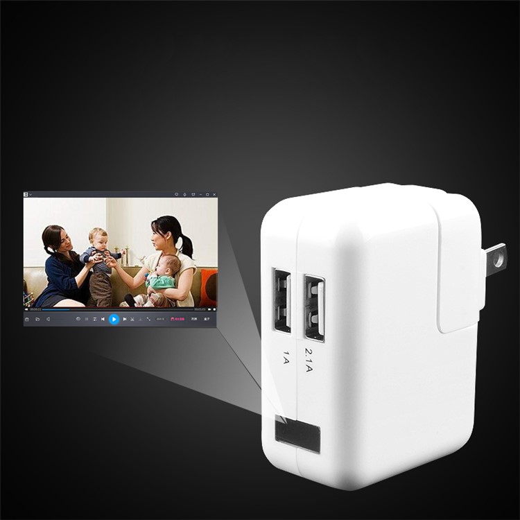 1080P Hidden Mini Spy Camera USB Wall Charger Security Camera - US Plug-3