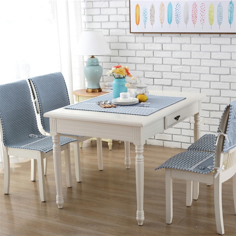 4pcs Set Decorative Storage Cute Flower Chair Seat Pads Thin Pure 4pcs Set Decorative Storage Cute Flower Chair Seat Pads Thin Pure Cotton Mats Non Slip Blue Tvc Mall Com