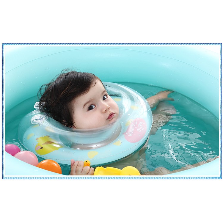MAMBOBABY Dual-layer Airbags PVC Underarm Floating Swim Ring - Blue / M-4