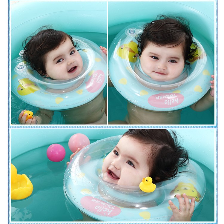 MAMBOBABY Dual-layer Airbags PVC Baby Pool Float Swim Ring - Blue / L-2