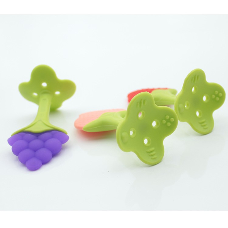 5Pcs Fruit Shape BPA Free Safe Silicone Baby Chewable Teether-3