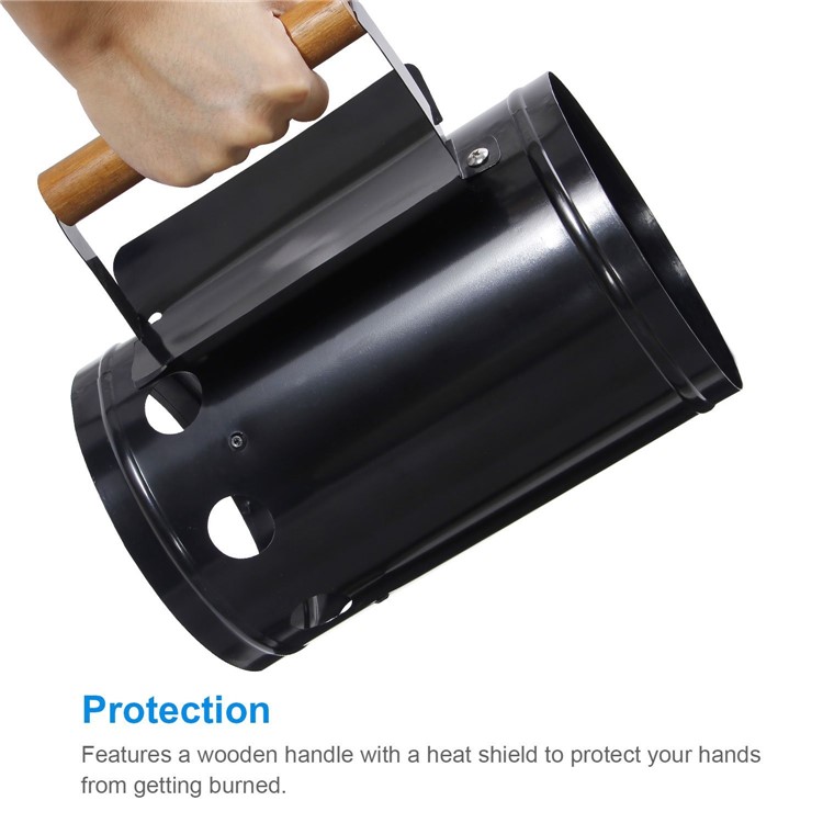 Portable Barbeque BBQ Chimney Charcoal Starter Fire Starter-6