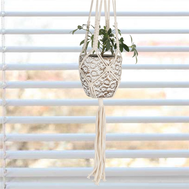 2PCS/Lot Macrame Plant Hanger Indoor Outdoor Flower Pot Plant Holder Hanging Planter Basket-3
