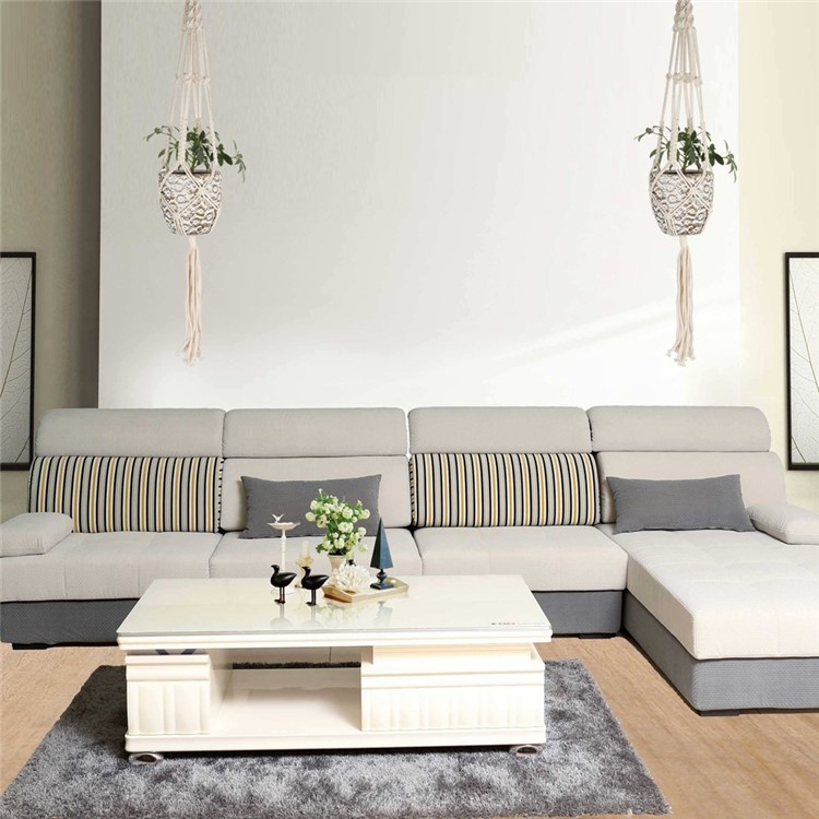 2PCS/Lot Macrame Plant Hanger Indoor Outdoor Flower Pot Plant Holder Hanging Planter Basket-5