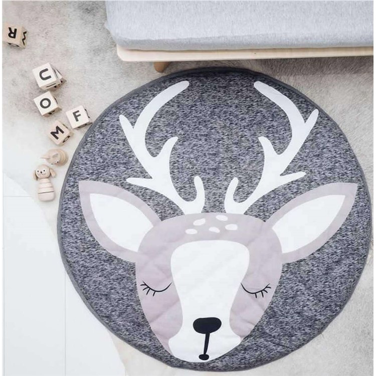 Animal Climbing Cotton Carpet Baby Play Mats Soft Sleeping Mat 90cm - Deer-1
