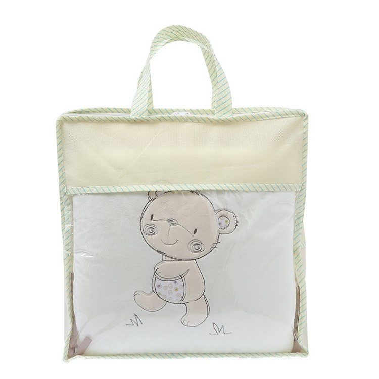 6Pcs/Set Cartoon Baby Bed Bumper Infant Crib Protector - Khaki Bear-3
