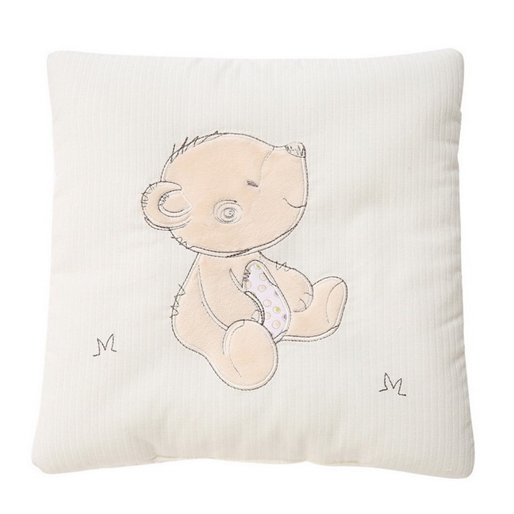 6Pcs/Set Cartoon Baby Bed Bumper Infant Crib Protector - Khaki Bear-4