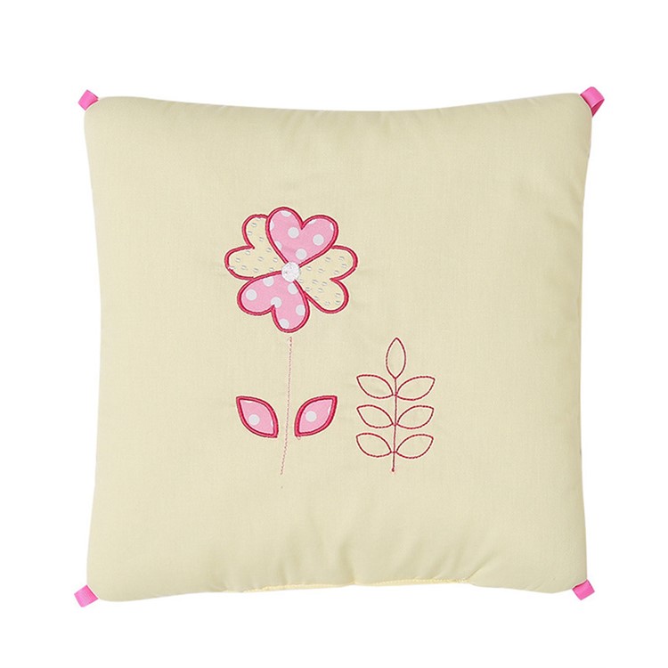 6Pcs/Set Comfortable Baby Bed Bumper Infant Crib Protector - Pink Flower-2