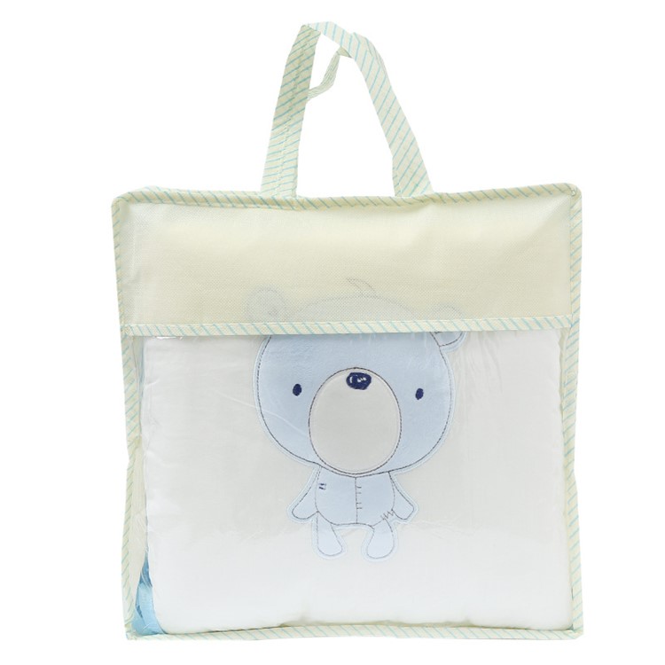 6Pcs/Set Cartoon Infant Bed Bumper Baby Crib Protector - Blue Bear-2