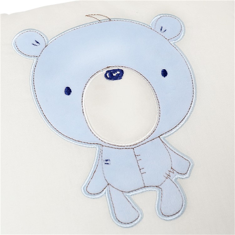 6Pcs/Set Cartoon Infant Bed Bumper Baby Crib Protector - Blue Bear-3
