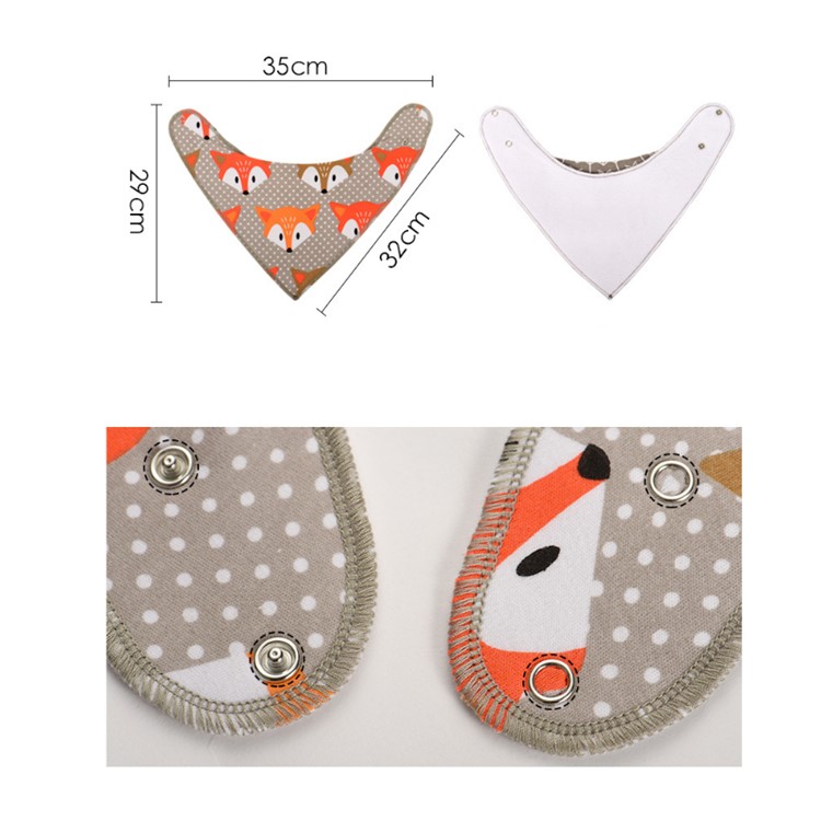 4PCS/Set Stylish Baby Drool Bibs Organic Cotton Super Absorbent Baby Bibs - Style B-2
