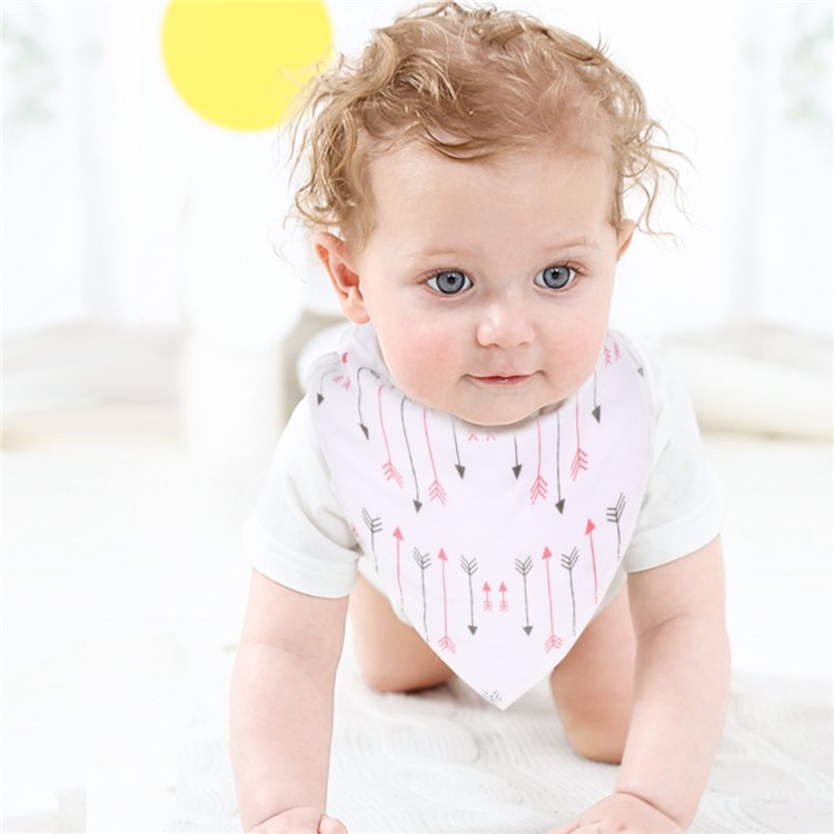4PCS/Set Stylish Baby Drool Bibs Organic Cotton Super Absorbent Baby Bibs - Style B-3