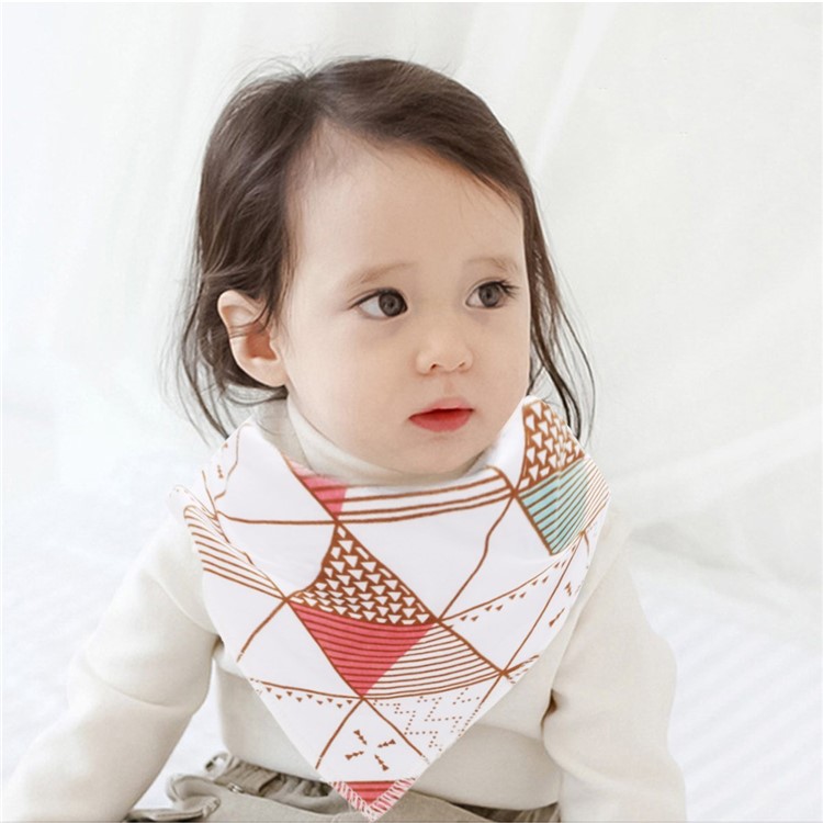 4PCS/Set Stylish Baby Drool Bibs Organic Cotton Super Absorbent Baby Bibs - Style B-5