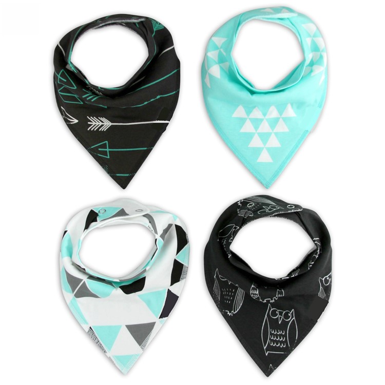 4PCS/Set Baby Drool Bibs Bibs Soft Absorbent Cotton Fabric - Style D-1