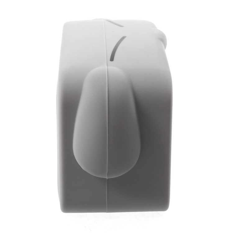 LJA-002 Lovely Grey Dog Shaped LED Ultra-quiet Sound Control Alarm Clock with Temperature Dispaly-4