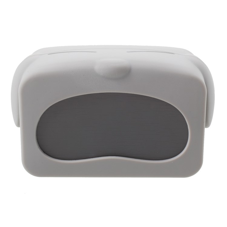 LJA-002 Lovely Grey Dog Shaped LED Ultra-quiet Sound Control Alarm Clock with Temperature Dispaly-5