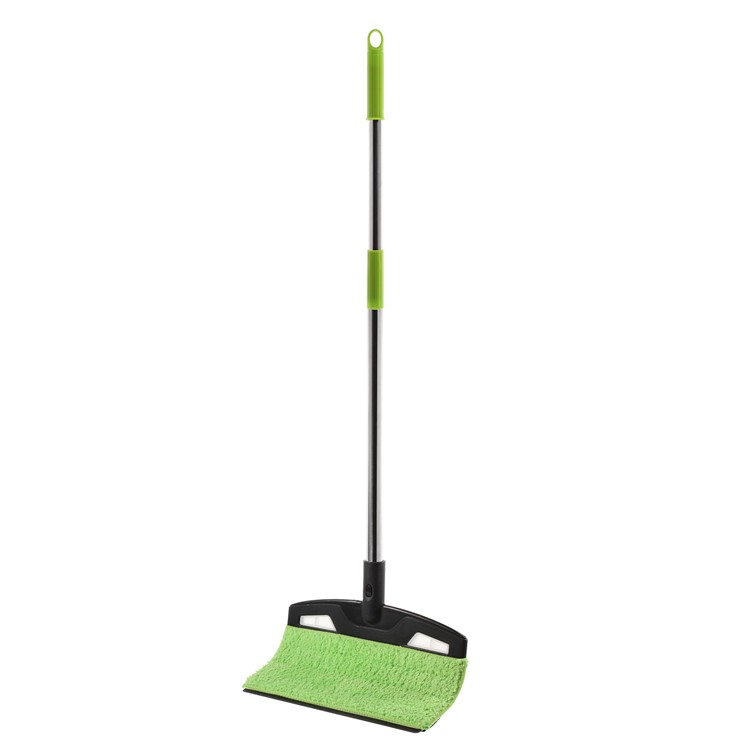 Stainless Steel Handle Mop with 2 Green Double-sided Super Microfiber Mop Pads-1