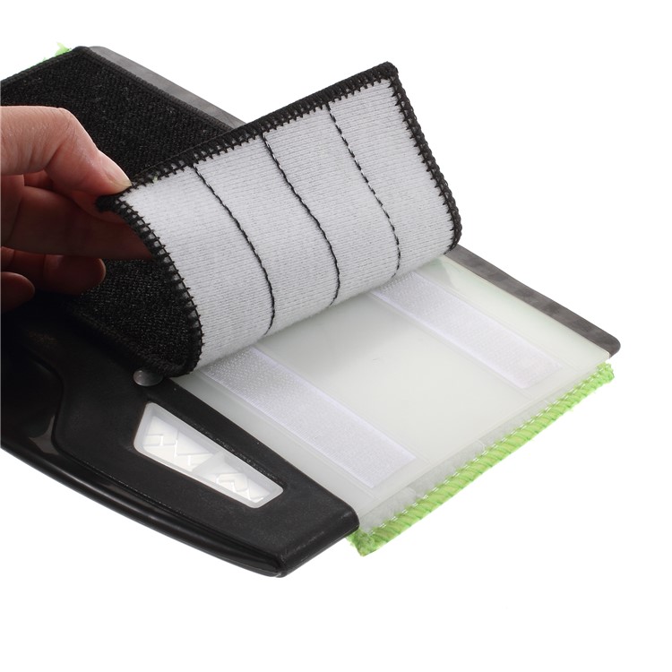 Stainless Steel Handle Mop with 2 Green Double-sided Super Microfiber Mop Pads-11
