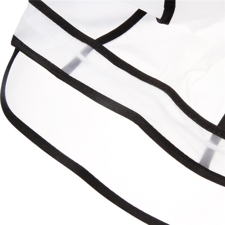 Rainproof Transparent EVA Rainwear Long Adult Wrapping Edge Raincoat - Black / XL Size-8