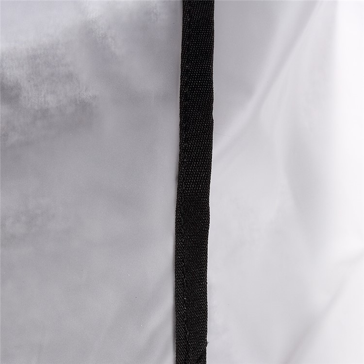 Rainproof Transparent EVA Rainwear Long Adult Wrapping Edge Raincoat - Black / XL Size-9