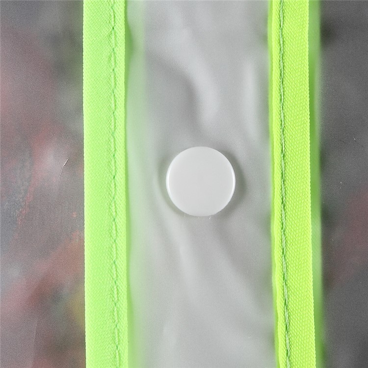 Eco-friendly Transparent EVA Raincoat Long Adult Wrapping Edge Rainwear- Green / L Size-10