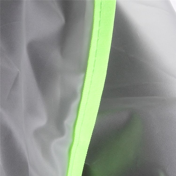 Eco-friendly Transparent EVA Raincoat Long Adult Wrapping Edge Rainwear- Green / L Size-9