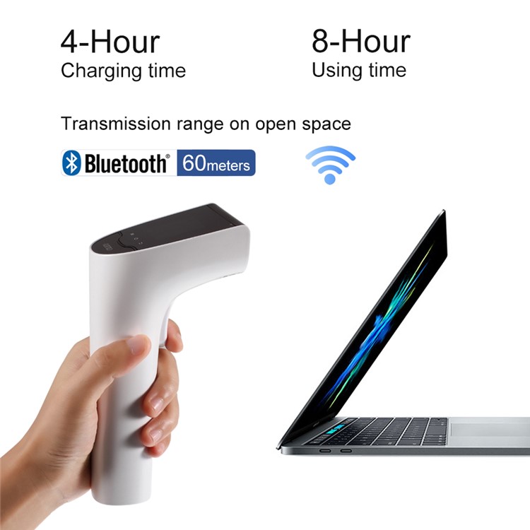 CILICO IOT800 WiFi Bluetooth Wireless and USB 2D Barcode Scanner Hands Free Barcode Reader - EU Plug-14