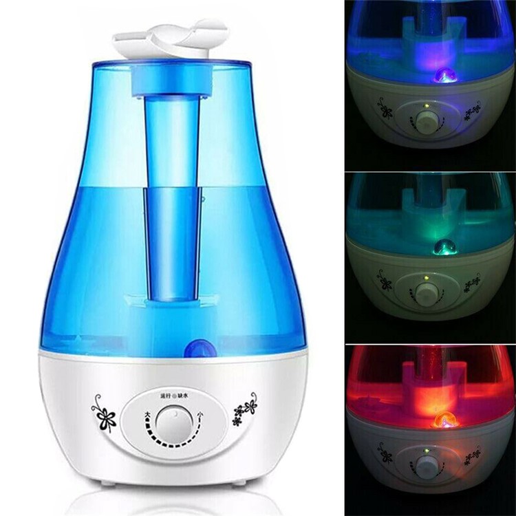 3L Domestic Use Double Nozzles Ultra-sonic Air Humidifier Purifier with LED - US Plug-3
